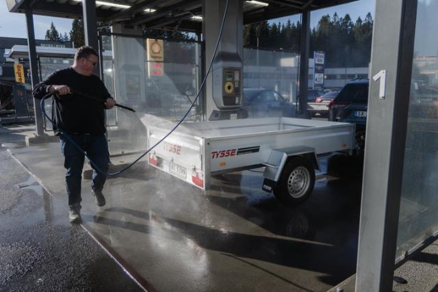 Slik vasker du tilhengeren din