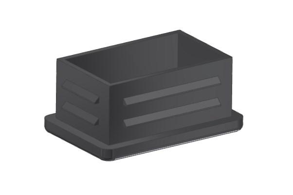 Plast-propp 40x60mm, uten hjørne for 2mm