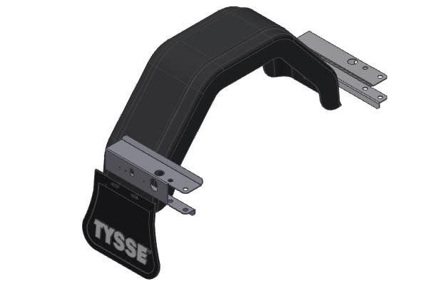 Hjulskjerm plast komplett venstre-6014,6111,6260