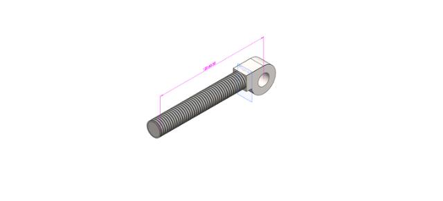 Maskinhenger, øyebolt, M12 L=120mm