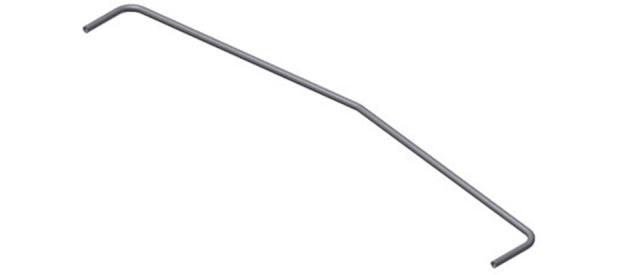 Bøyle for lav presenning stål m/fester-B=132cm